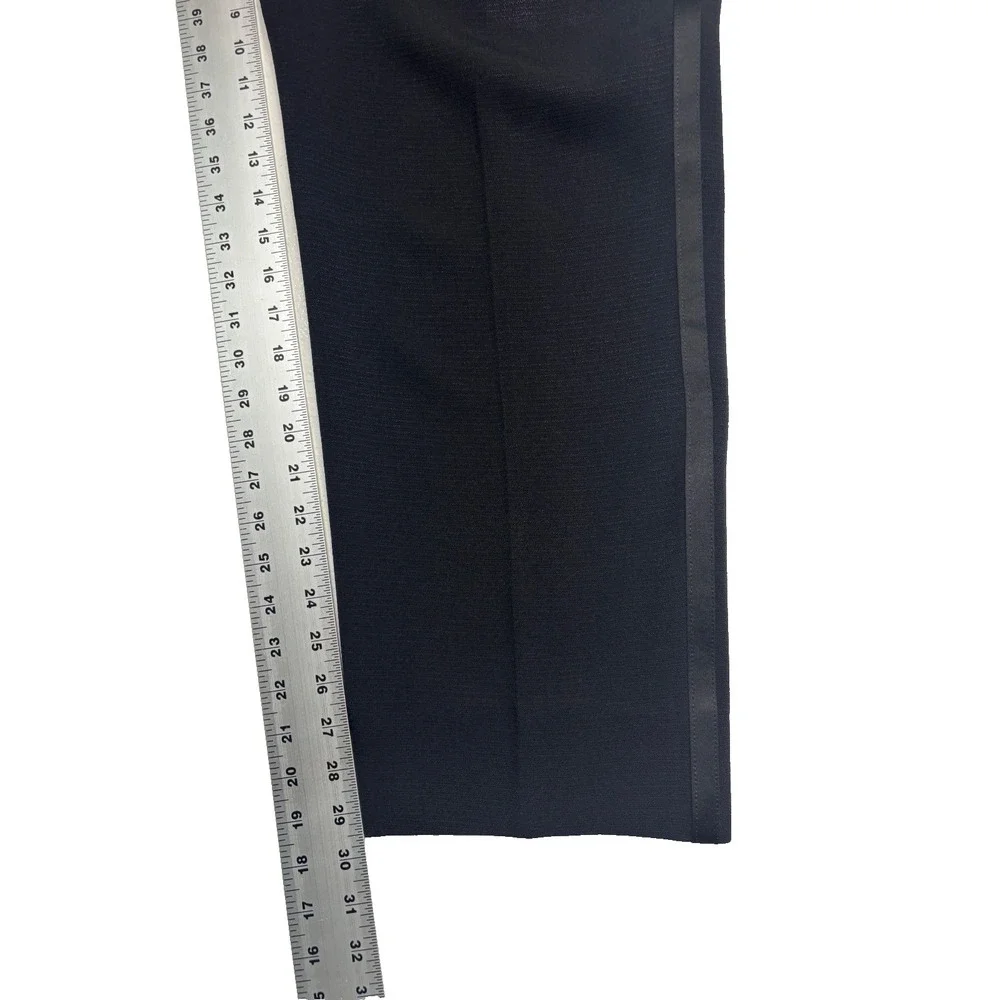 vtg Gianfranco Ferre 42R 36x30 Black Tuxedo Suit Double Breasted Italy Pleated